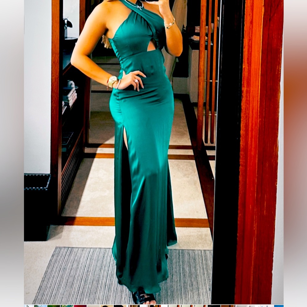 Emerald green dress